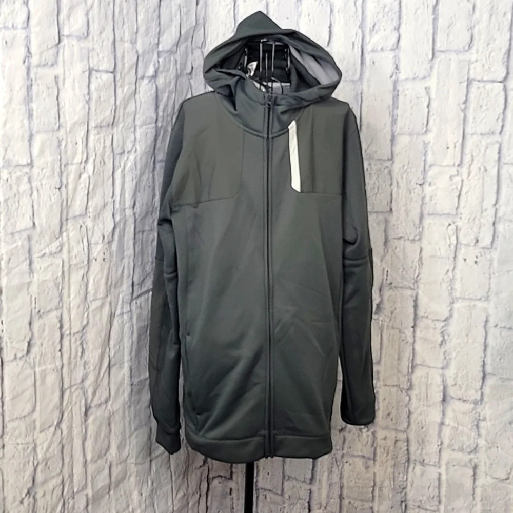 ADIDAS Gray Hoodie Men's Zip‎ Up Jacket Medium